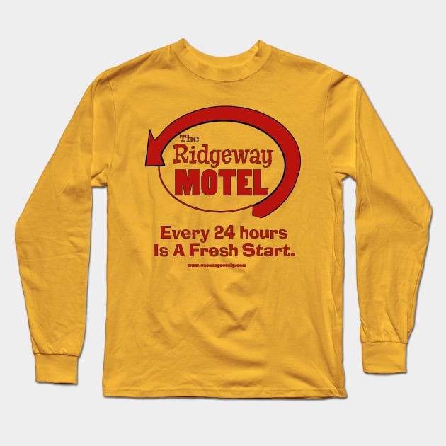 Ridgeway Motel - Red Logo Long Sleeve T-Shirt by UncannyCounty